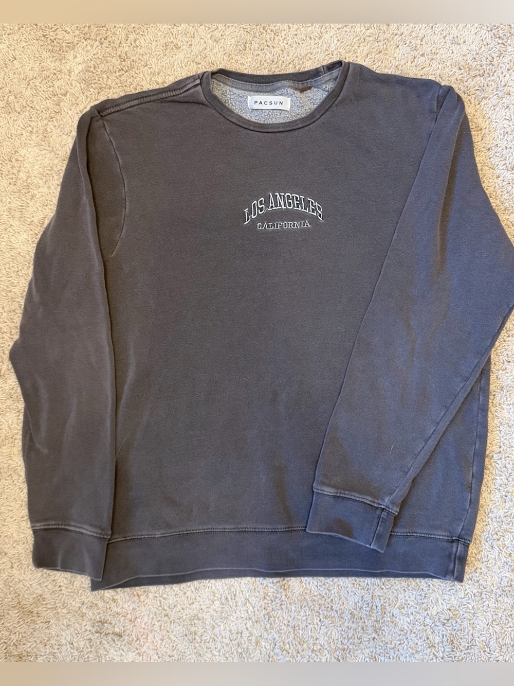 PacSun Charcoal Los Angeles Graphic Crewneck Sweatshirt